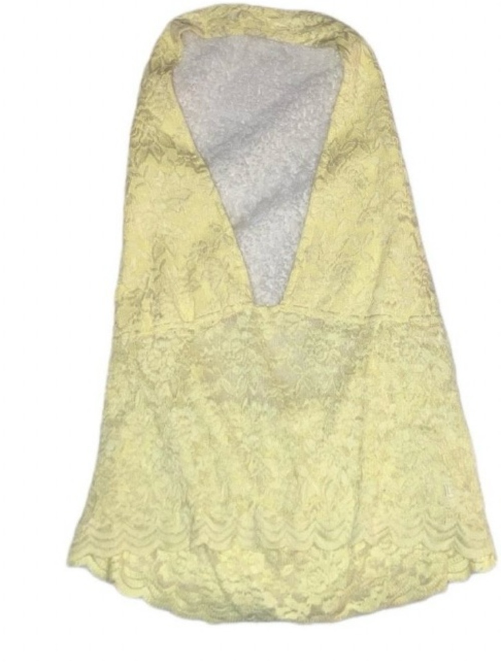 Women's Yellow Lace Halter top